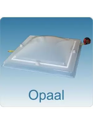 Lichtkoepel enkelwandig polycarbonaat (PC) 30X30 bolvormig opaal